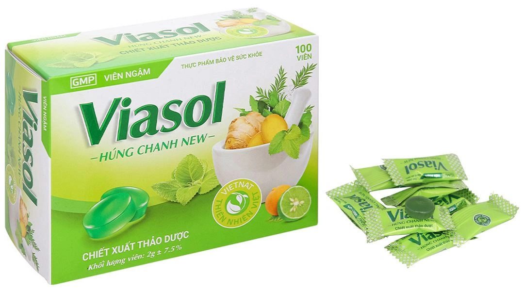 Viasol Húng Chanh New hộp 100 viên - 