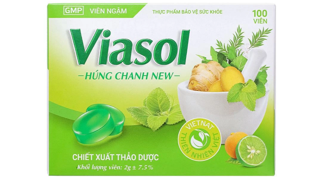 Viasol Húng Chanh New hộp 100 viên - 1