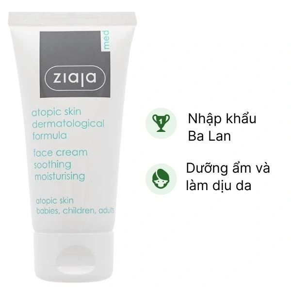 Kem Ziaja 5% Urê dưỡng ẩm, làm dịu da nhạy cảm