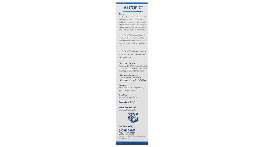 Kem Alcopic giảm cảm giác ngứa, rát, đau do viêm da cơ địa tuýp 40ml - 14