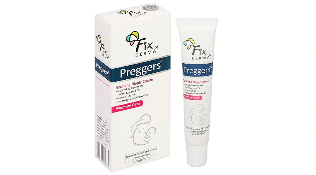 Kem Fixderma Preggers Soothing Nipple giúp dưỡng ẩm, làm mềm vùng núm vú tuýp 20g - 