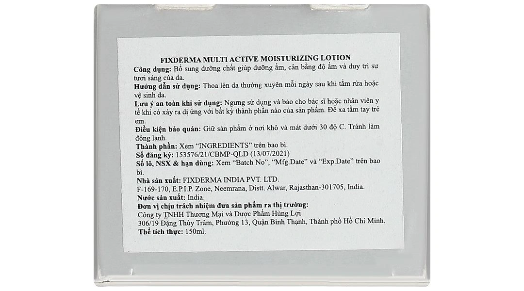 Lotion Fixderma Multi Active Moisturizing giúp dưỡng ẩm, cân bằng độ ẩm cho da tuýp 150ml - 6
