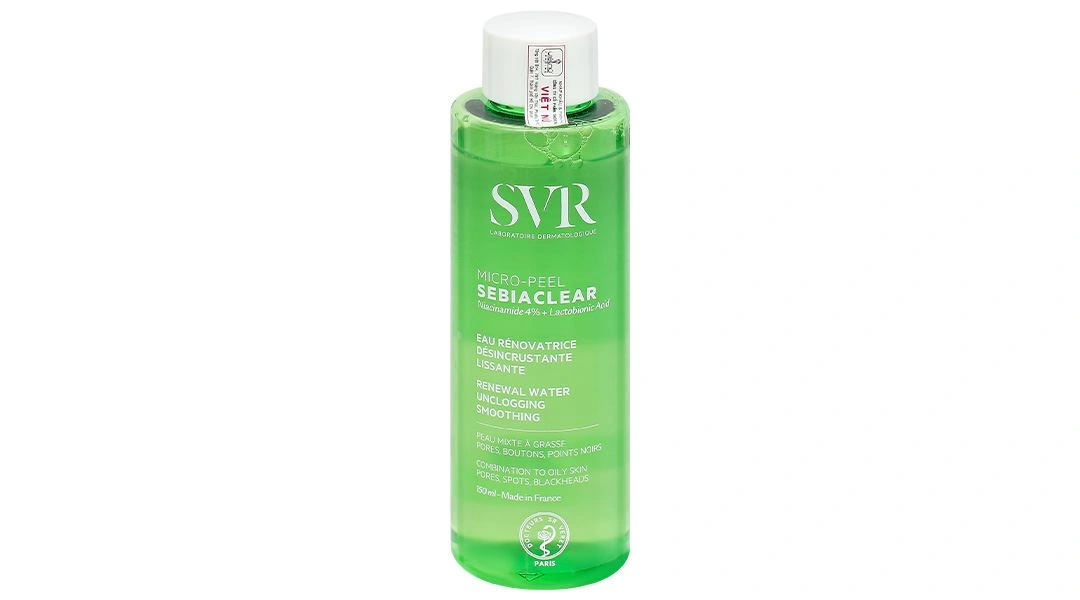 Nước tẩy trang SVR Sebiaclear Micro Peel làm sạch sâu cho da dầu, mụn chai 150ml - 