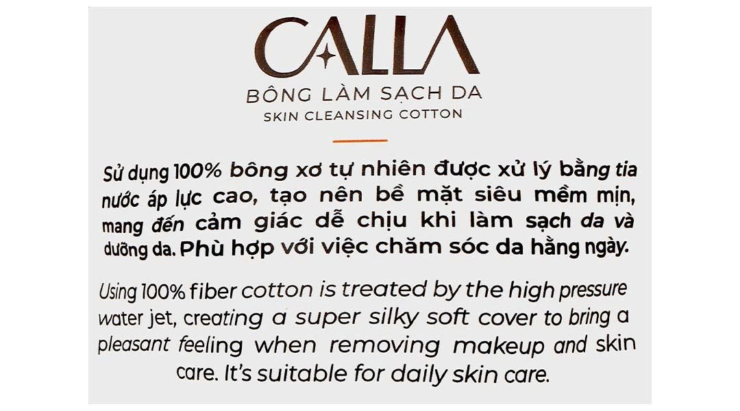 Bông tẩy trang Calla mềm mịn dạng tròn 3D gói 120 miếng - 3