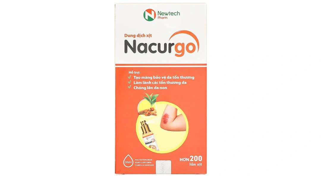 Xịt vết thương Nacurgo bảo vệ, tái tạo da, ngừa vi khuẩn (1 chai x 30ml) - 2