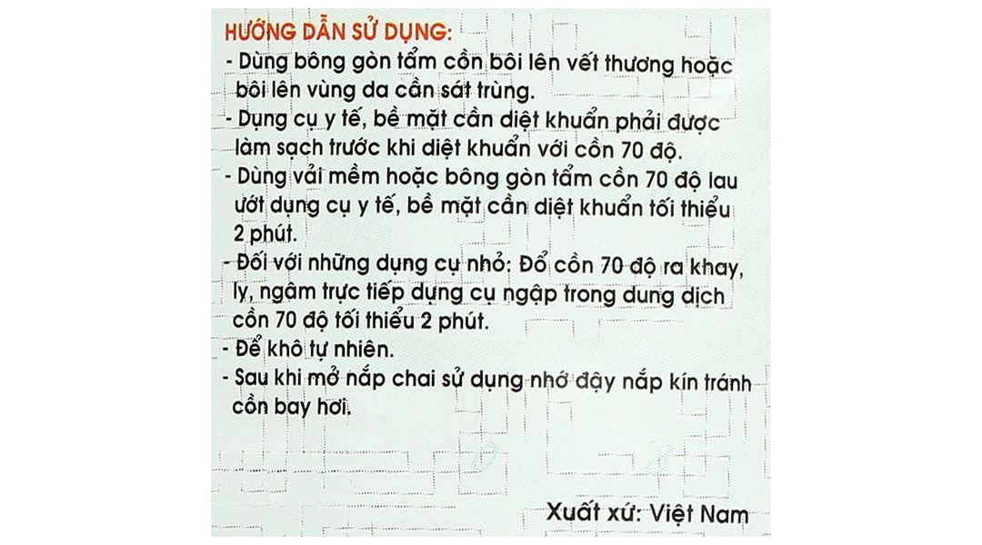 Cồn 70 độ Bidophar chai 500ml - 3