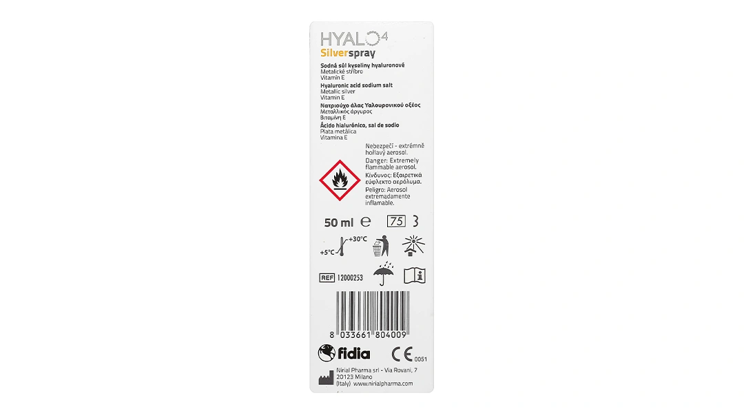 Xịt vết thương Hyalo4 Silver Spray hỗ trợ phủ làm lành vết thương (1 chai x 50ml) - 1