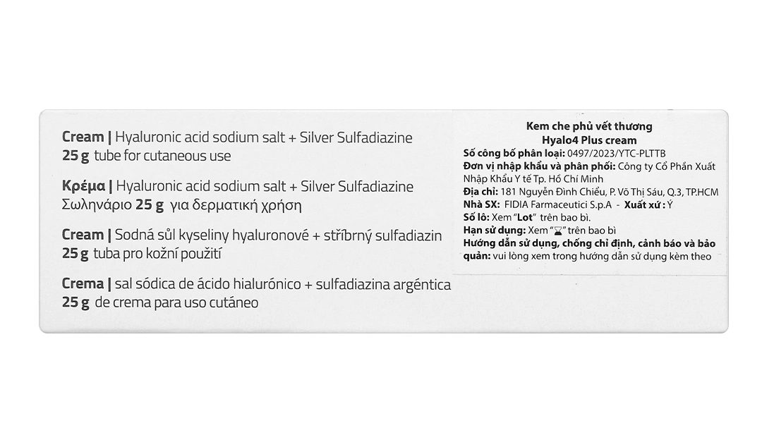 Kem bôi Hyalo4 Plus kiểm soát các tổn thương da (1 tuýp x 25g) - 1