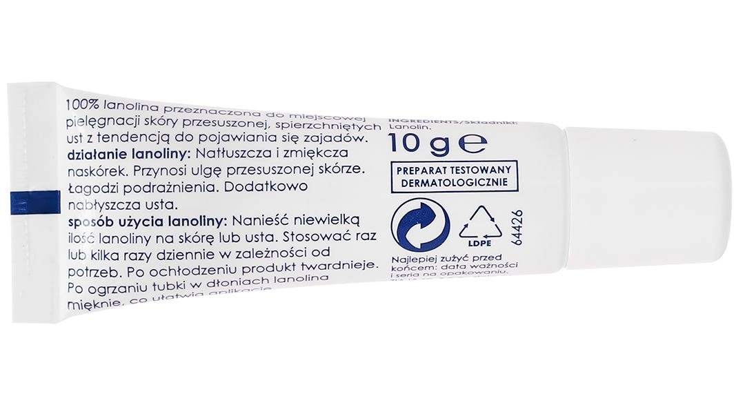 Sáp dưỡng da Ziaja Lanolina Kosmetyczna dưỡng ẩm, làm dịu da tuýp 10g - 19