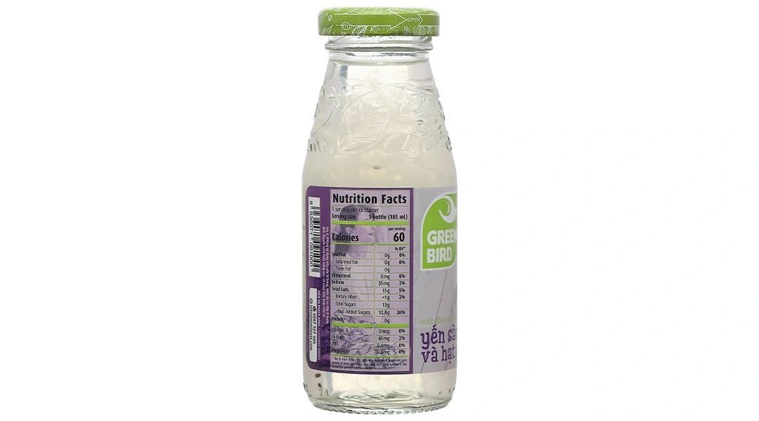Nước yến sào hạt chia Green Bird chai 185ml - 4