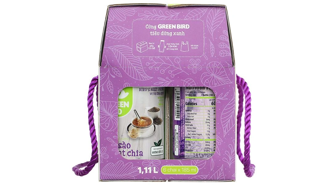 Nước yến sào hạt chia Green Bird chai 185ml - 17