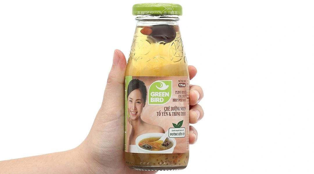 Chè Dưỡng Nhan Tổ Yến Và Trùng Thảo Green Bird Nutrinest lốc 6 chai x 175ml - 4