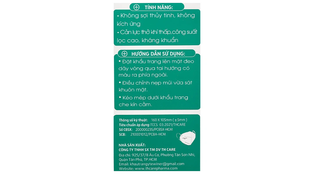 Khẩu trang y tế Winer N95 4 lớp màu trắng hộp 10 cái - 16