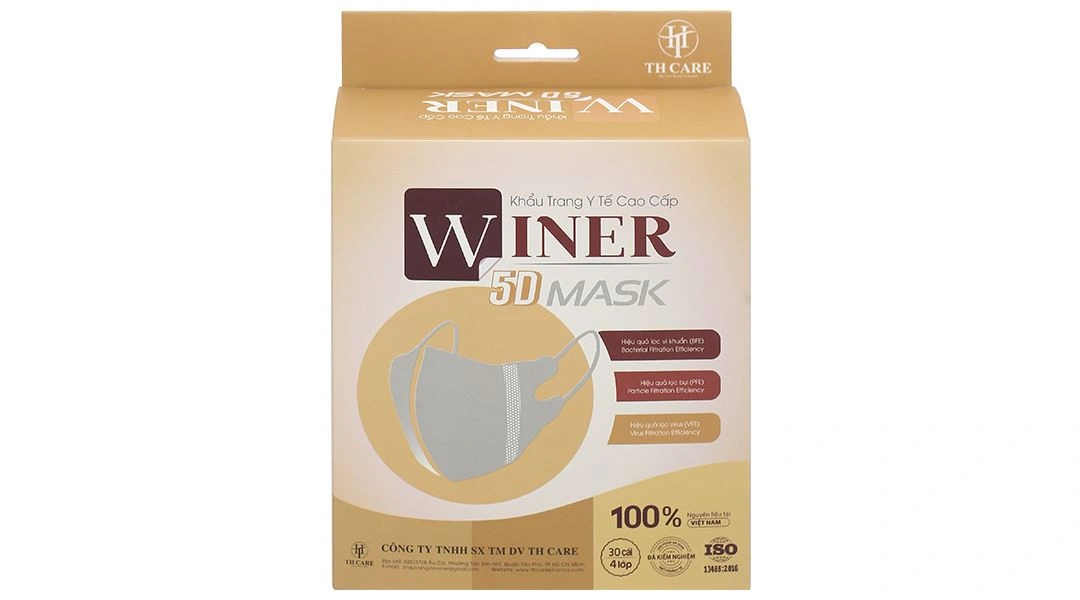 Khẩu trang y tế Winer 5D Mask 4 lớp màu đen hộp 30 cái - 10