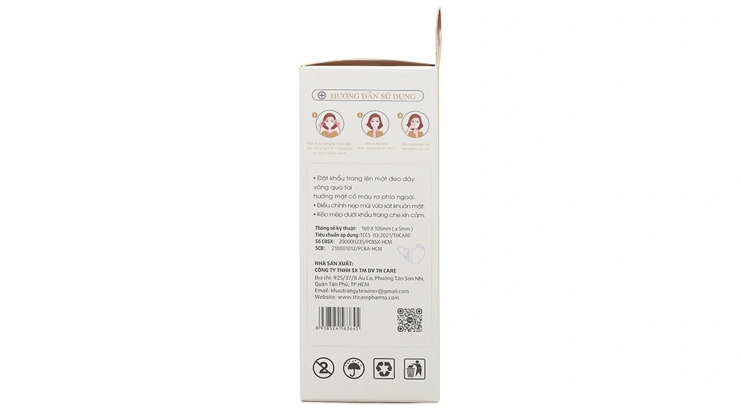 Khẩu trang y tế Winer 5D Mask 4 lớp màu đen hộp 30 cái - 12