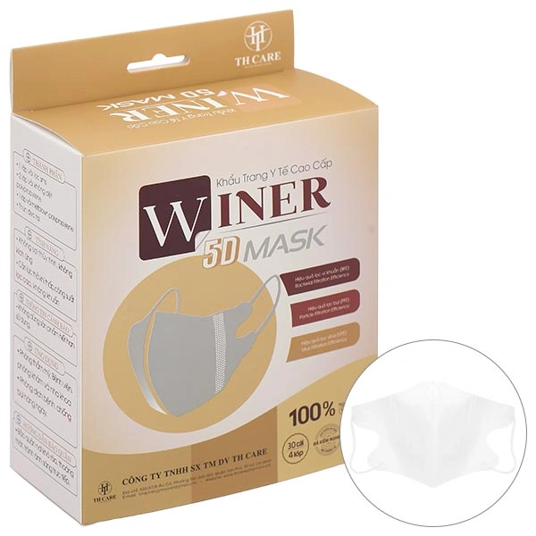 Khẩu trang y tế Winer 5D Mask 4 lớp màu trắng