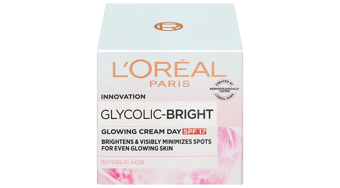 Kem L'Oréal Glycolic-Bright Glowing Cream Day làm sáng da, mờ thâm hũ 50ml - 1