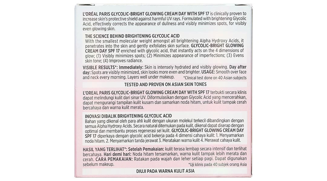 Kem L'Oréal Glycolic-Bright Glowing Cream Day làm sáng da, mờ thâm hũ 50ml - 2
