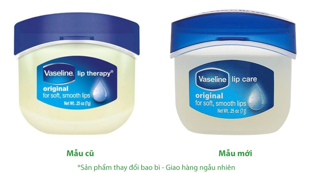 Sáp dưỡng môi Vaseline Original dưỡng ẩm, giúp môi mềm mại, mịn màng hũ 7g - 