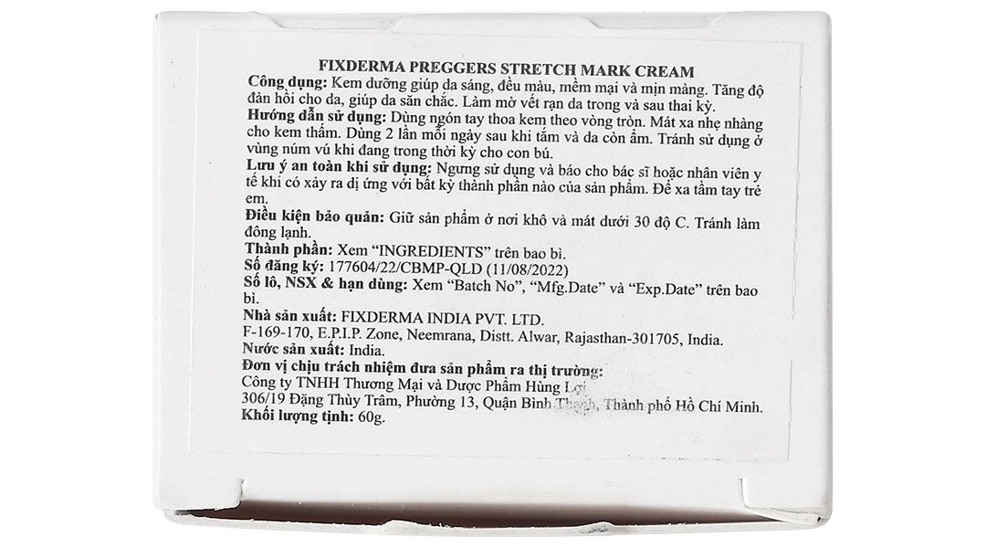Kem Fixderma Preggers Stretch Mark giúp ngừa rạn da, dưỡng ẩm dành cho bà bầu tuýp 60g - 7