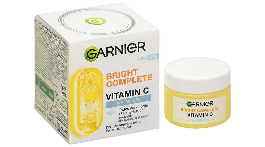 Gel Garnier Bright Complete Vitamin C giúp dưỡng ẩm, làm sáng da hũ 50ml - 