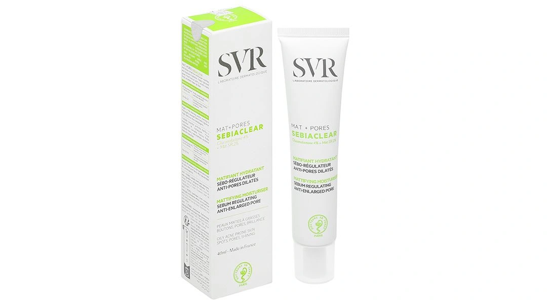 Kem dưỡng ẩm SVR Sebiaclear Mat+Pores giảm bóng nhờn, giảm mụn tuýp 40ml - 