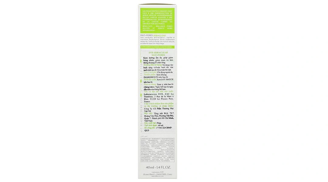 Kem dưỡng ẩm SVR Sebiaclear Mat+Pores giảm bóng nhờn, giảm mụn tuýp 40ml - 4