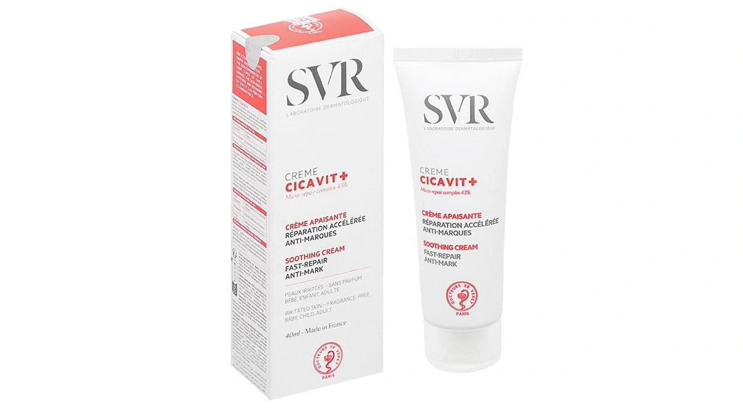 Kem SVR Cicavit+ Creme dưỡng và làm dịu da bị kích ứng, mẩn đỏ tuýp 40ml - 