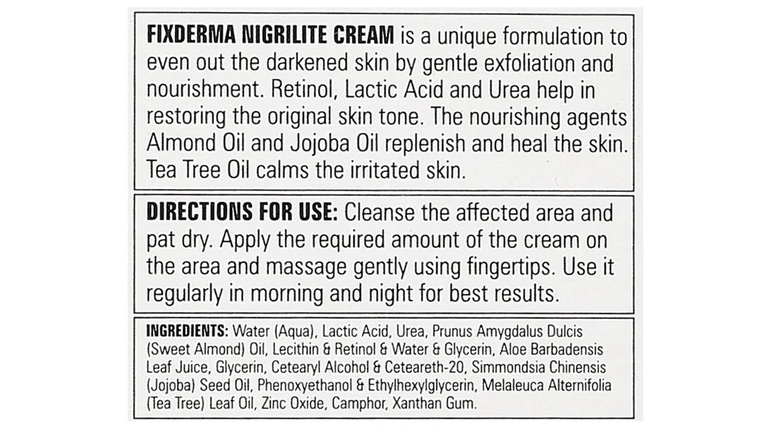 Kem dưỡng Fixderma Nigrilite làm mờ vết thâm trên cơ thể tuýp 50g - 12