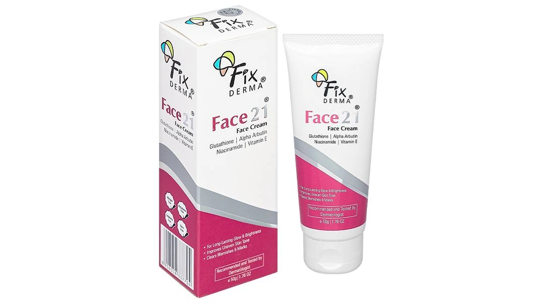 Kem dưỡng ẩm Fixderma Face21 Face Cream giúp da trắng sáng, mịn màng tuýp 50g - 