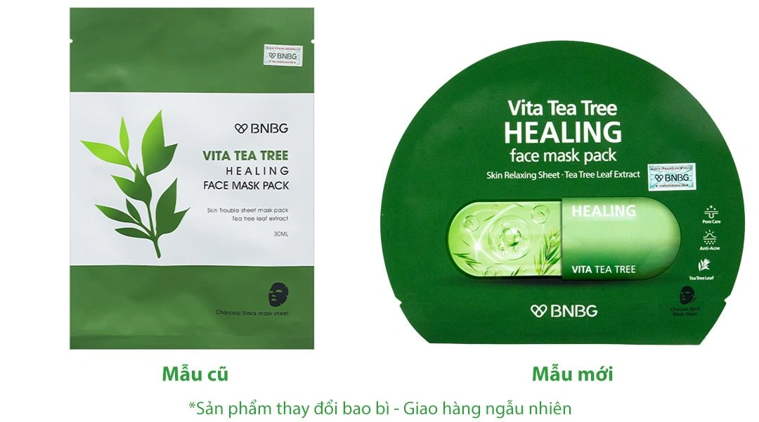 Mặt nạ BNBG Vita Tea Tree Tràm Trà kiểm soát dầu và mụn miếng 30ml - 