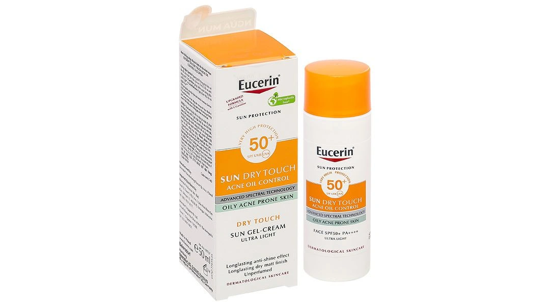 Kem chống nắng Eucerin Sun Dry Touch Acne Oil Control Face SPF 50+/PA++++ cho da nhờn mụn chai 50ml - 18