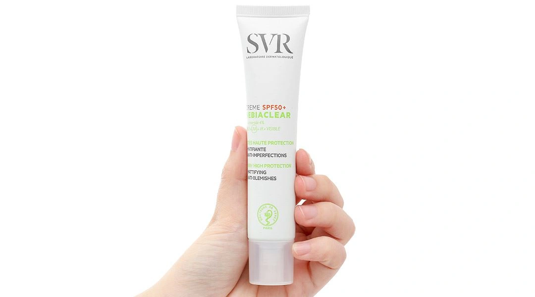 Kem chống nắng SVR Sebiaclear Creme SPF50+ làm sạch dầu trên da, giảm mụn tuýp 40ml - 10