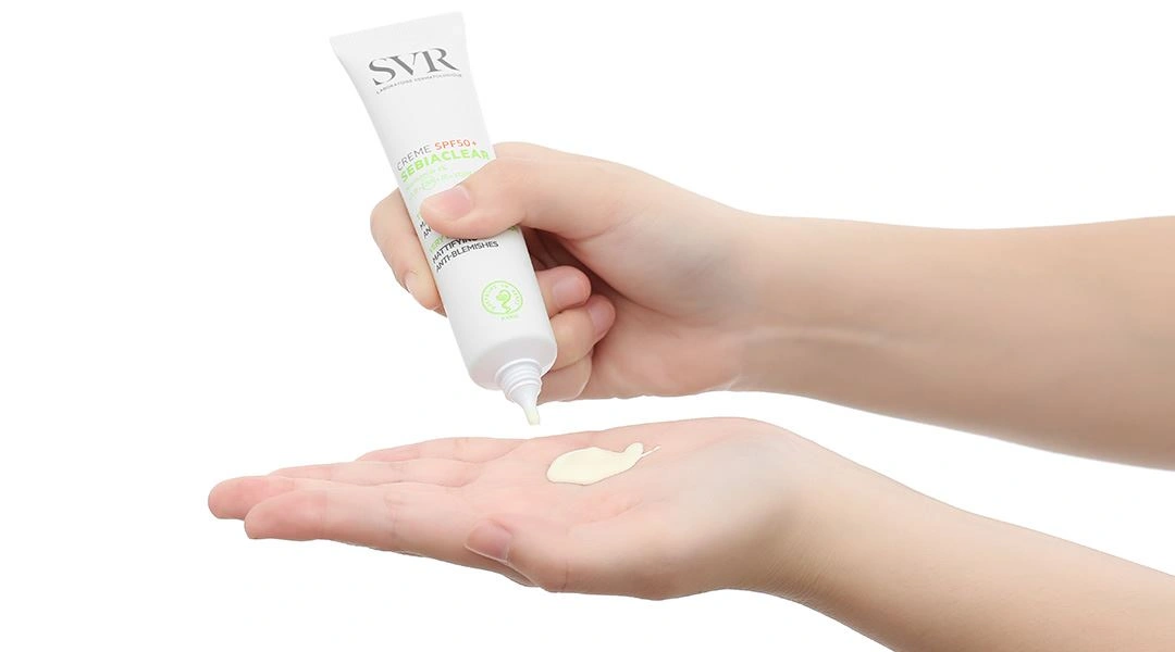 Kem chống nắng SVR Sebiaclear Creme SPF50+ làm sạch dầu trên da, giảm mụn tuýp 40ml - 13