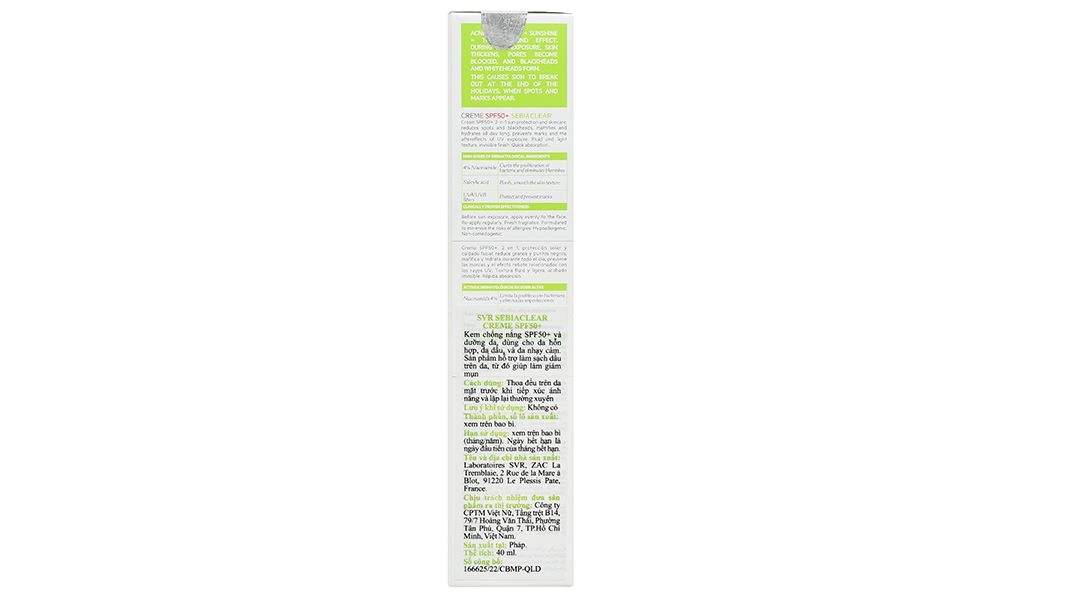 Kem chống nắng SVR Sebiaclear Creme SPF50+ làm sạch dầu trên da, giảm mụn tuýp 40ml - 5