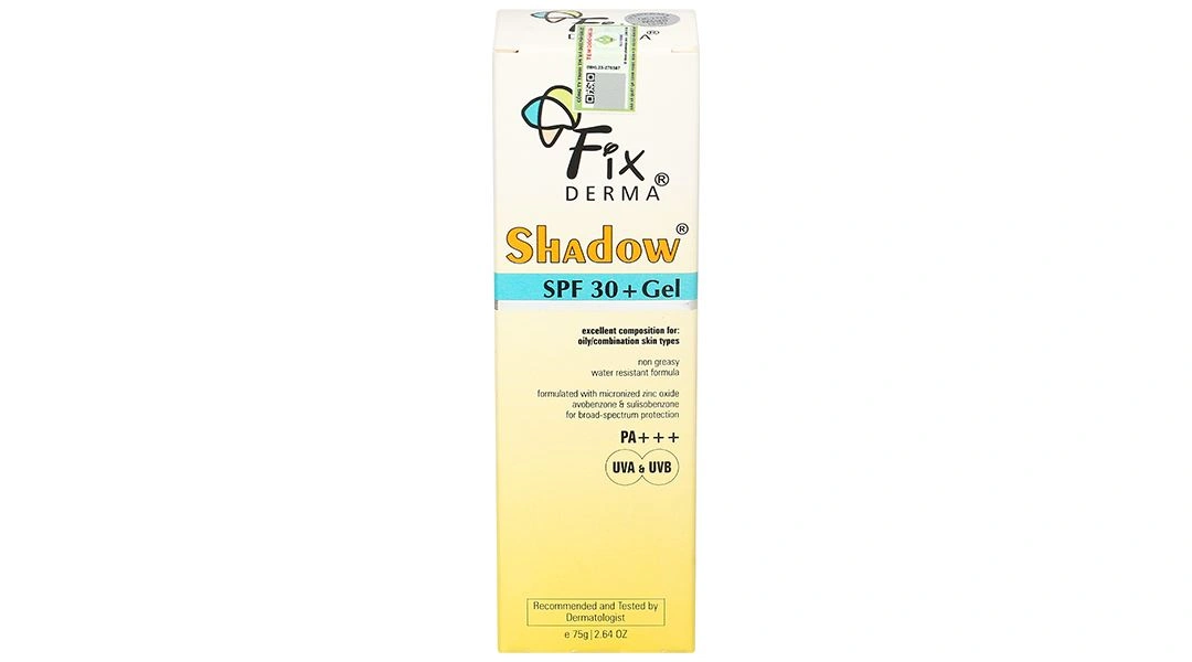 Gel chống nắng Fixderma Shadow SPF 30+/PA+++ giúp dưỡng ẩm và bảo vệ da tuýp 75g - 1