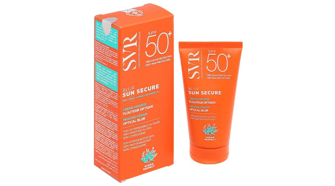Kem chống nắng SVR Sun Secure Blur SPF50+ giúp che khuyết điểm và làm da đều màu tuýp 50ml - 