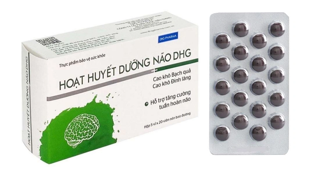 Hoạt huyết dưỡng não DHG hỗ trợ tăng cường tuần hoàn não hộp 100 viên - 