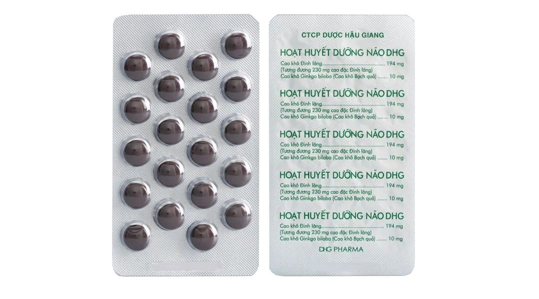 Hoạt huyết dưỡng não DHG hỗ trợ tăng cường tuần hoàn não hộp 100 viên - 4