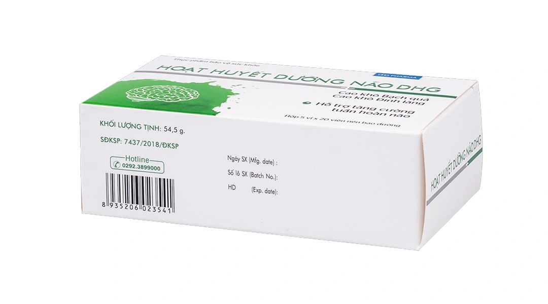 Hoạt huyết dưỡng não DHG hỗ trợ tăng cường tuần hoàn não hộp 100 viên - 3