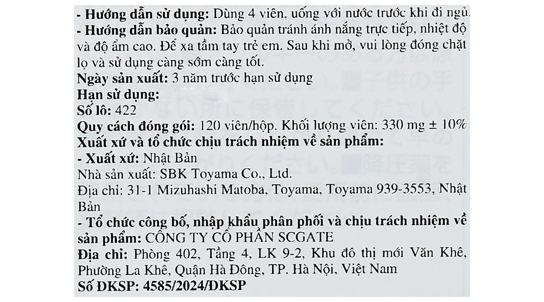 Thực phẩm bảo vệ sức khỏe Gaba Premium - 9