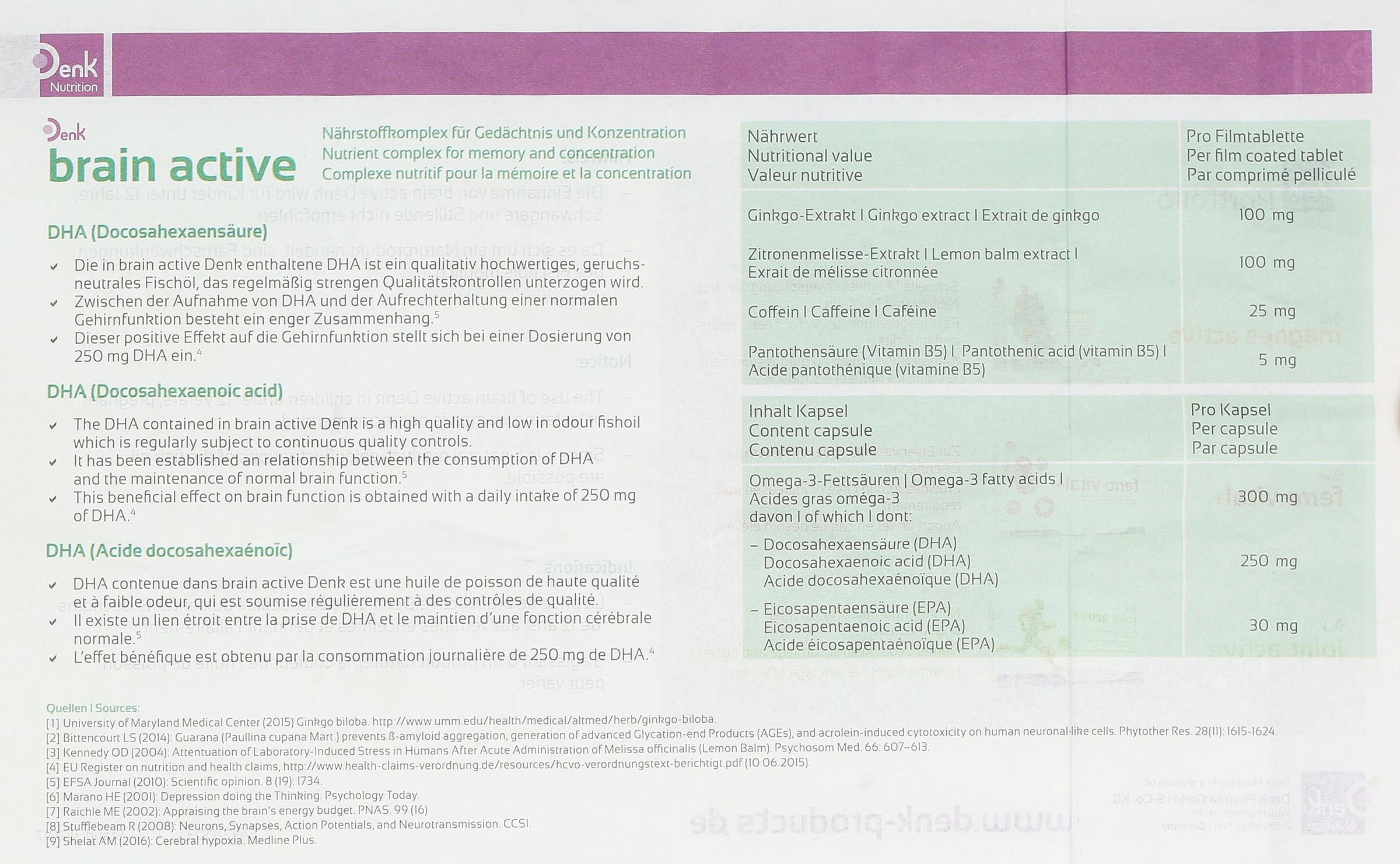 Brain Active Denk hộp 60 Viên - 11