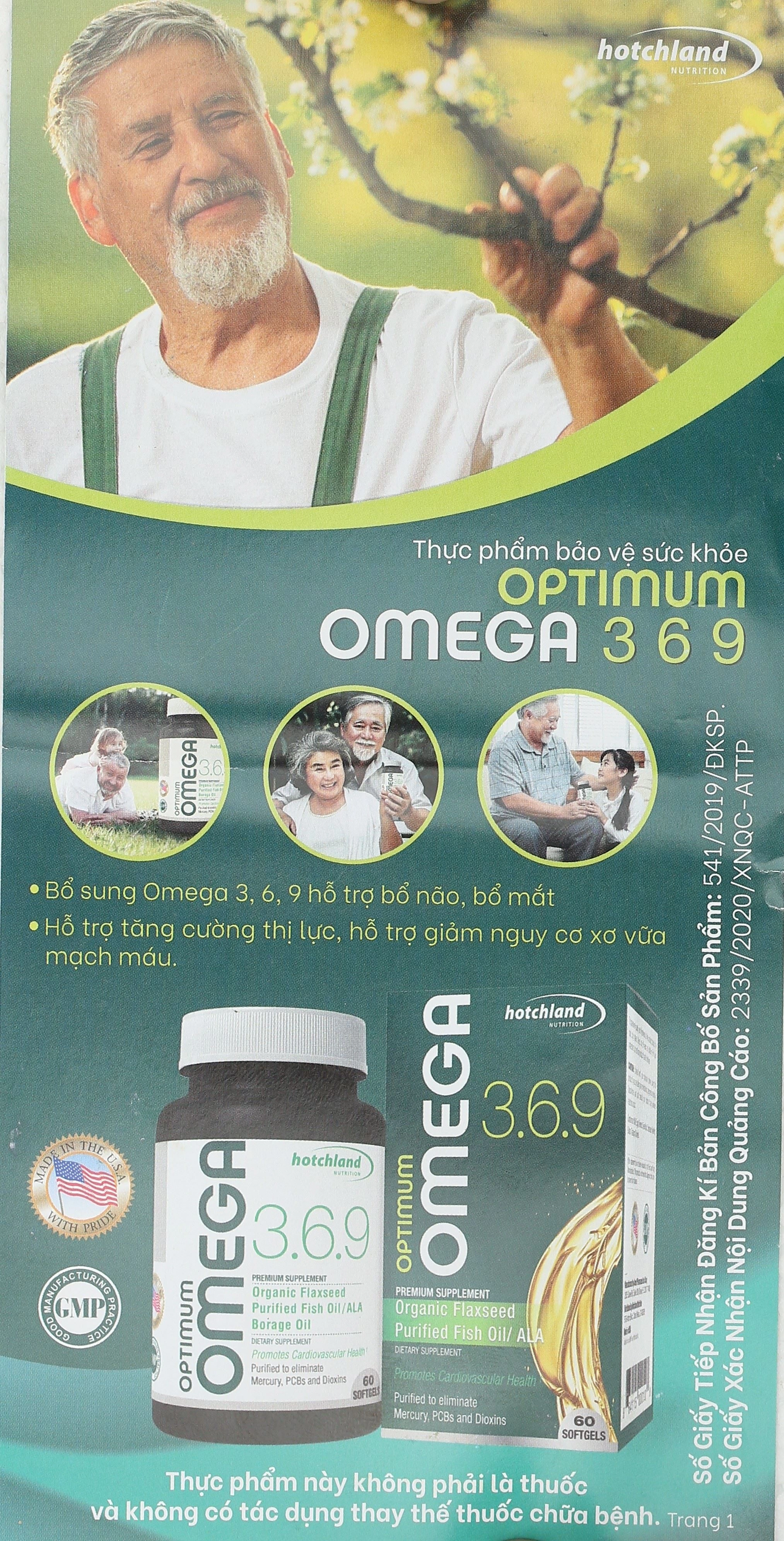 Optimum Omega 3,6,9 hỗ trợ bổ não, bổ mắt lọ 60 viên - 9