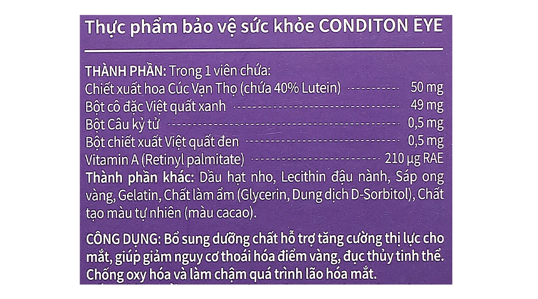Thực phẩm bảo vệ sức khỏe Condition Eye - 5