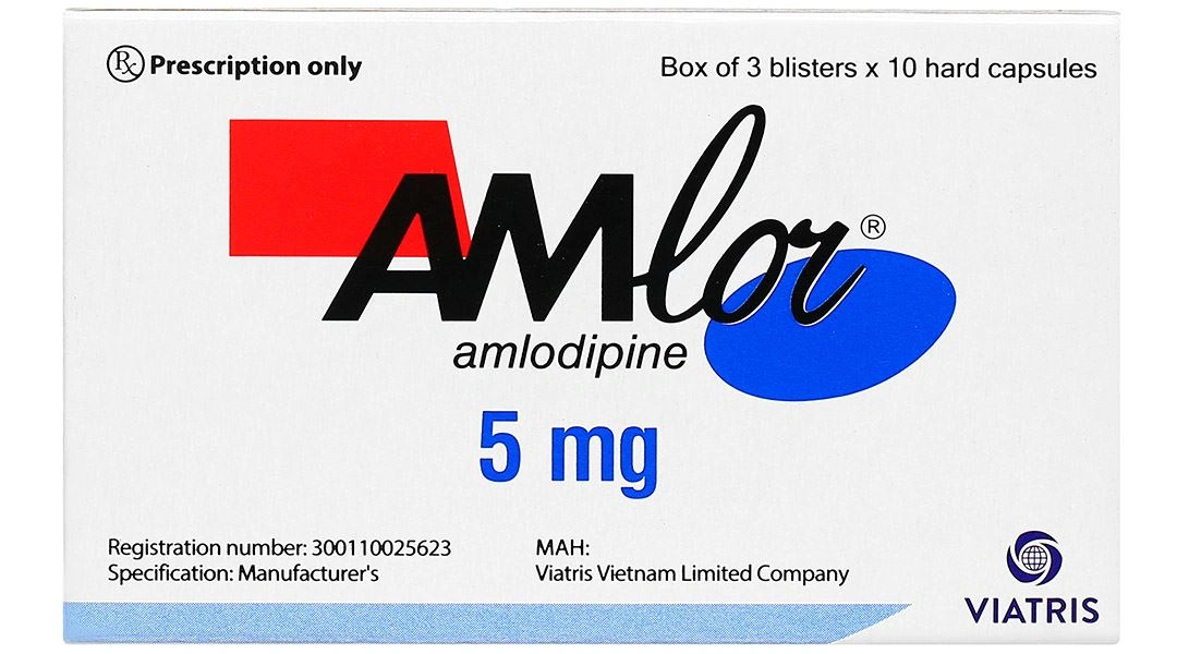 Amlor 5mg trị tăng huyết áp, bệnh mạch vành, đau thắt ngực (3 vỉ x 10 viên) - 2