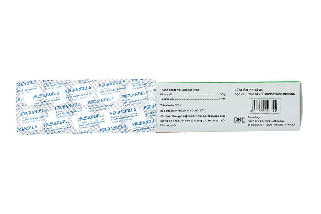 Pecrandil 5mg Hà Tây trị đau thắt ngực (6 vỉ x 10 viên) - 2