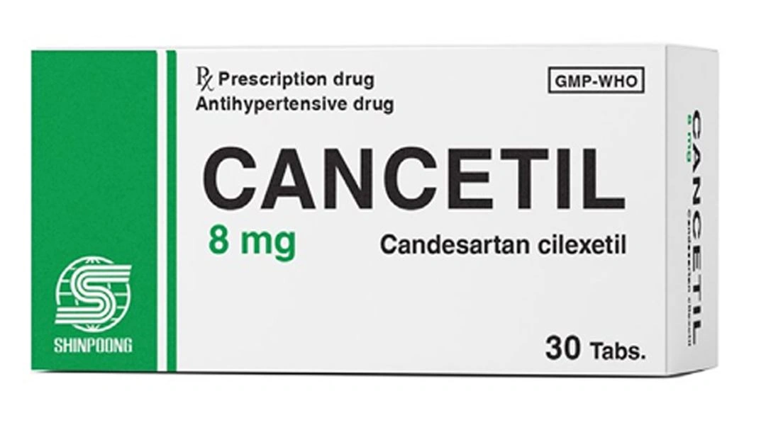 Cancetil 8mg điều trị tăng huyết áp, suy tim (3 vỉ x 10 viên) - 1