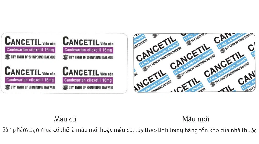 Cancetil 16mg trị tăng huyết áp, suy tim (3 vỉ x 10 viên) - 1