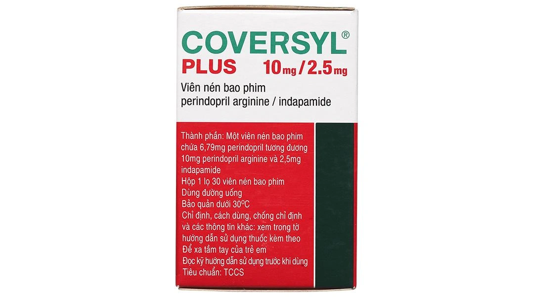 Coversyl Plus 10mg/2.5mg điều trị tăng huyết áp lọ 30 viên - 4