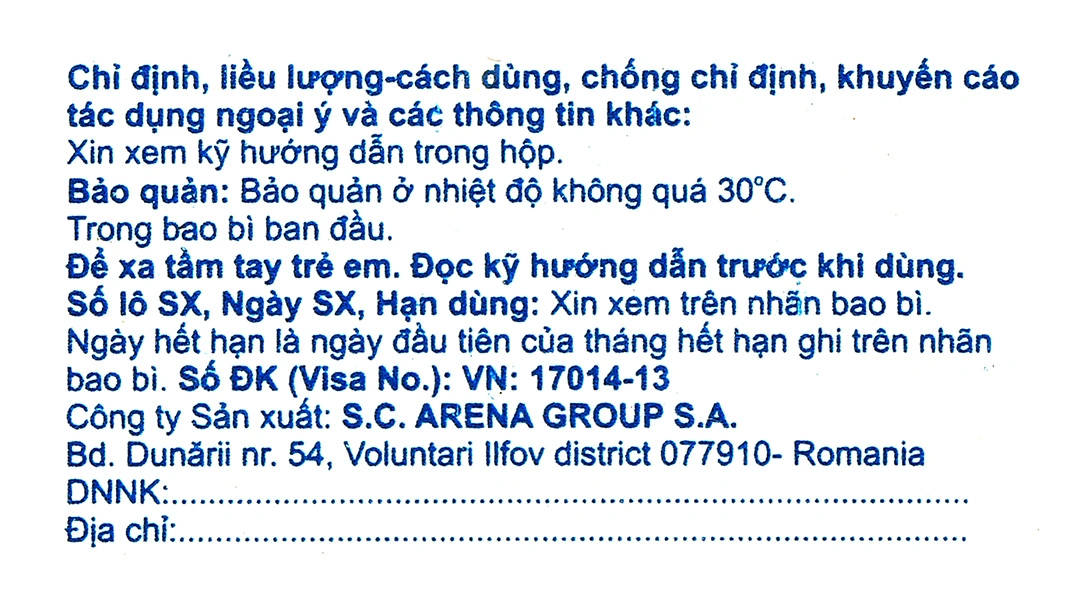 Nadecin 10mg điều trị đau thắt ngực, suy tim sung huyết (3 vỉ x 10 viên) - 4